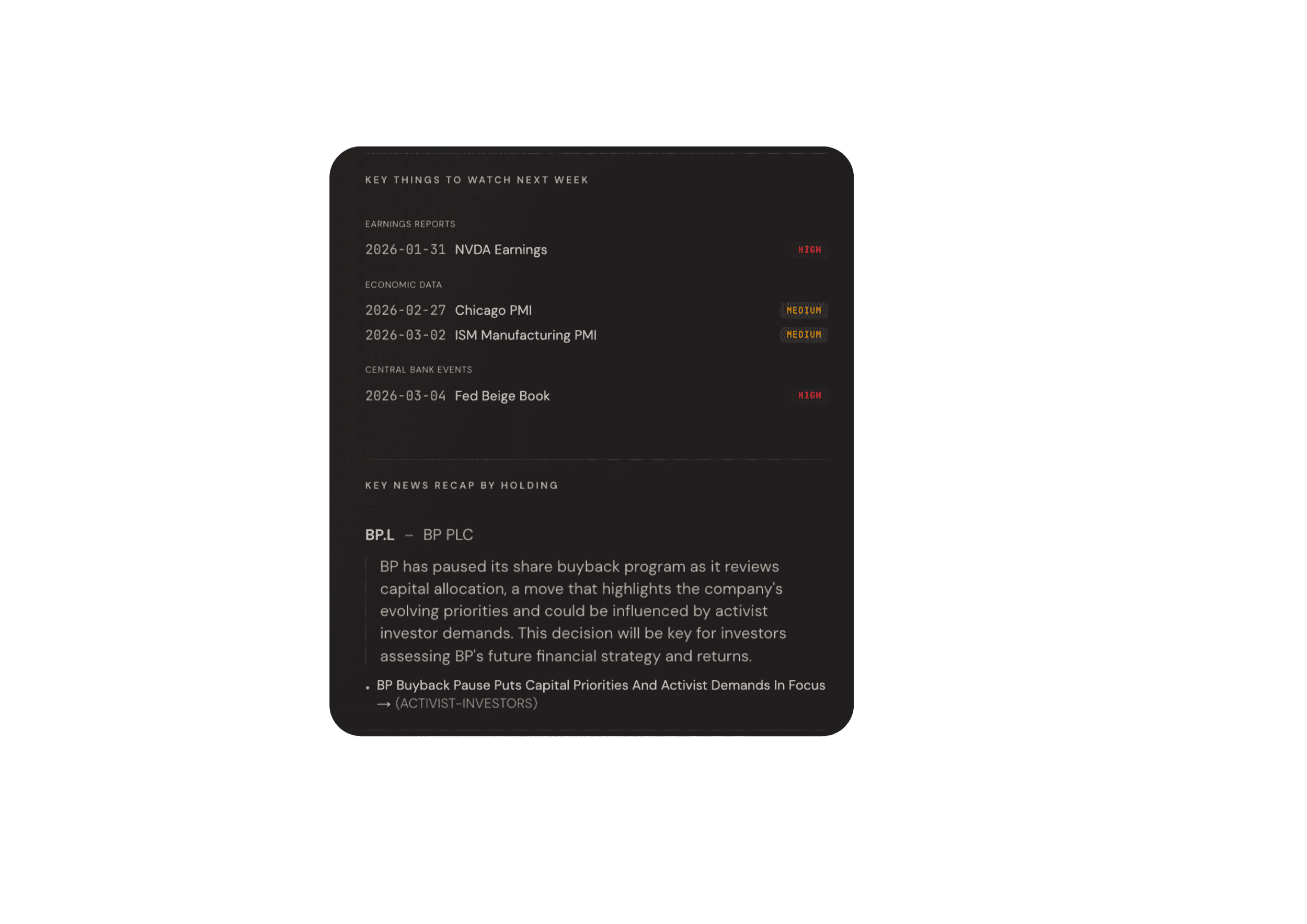 Key things to watch — earnings, economic data, central bank events